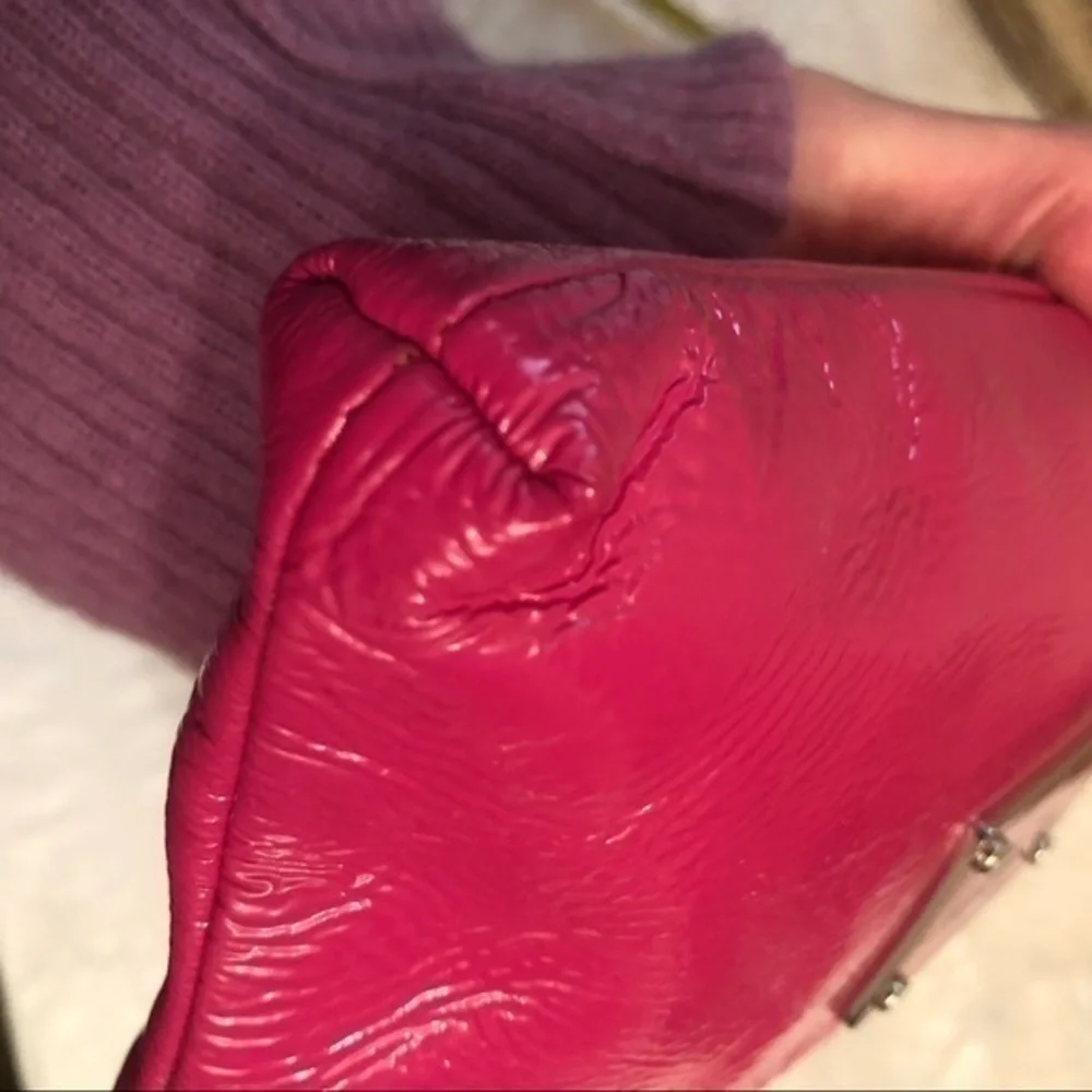 Michael kors pink fushia patent leather mini bag wristlet
